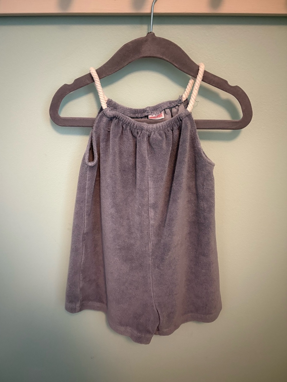 Zara Terry Cloth Romper with Rope Straps